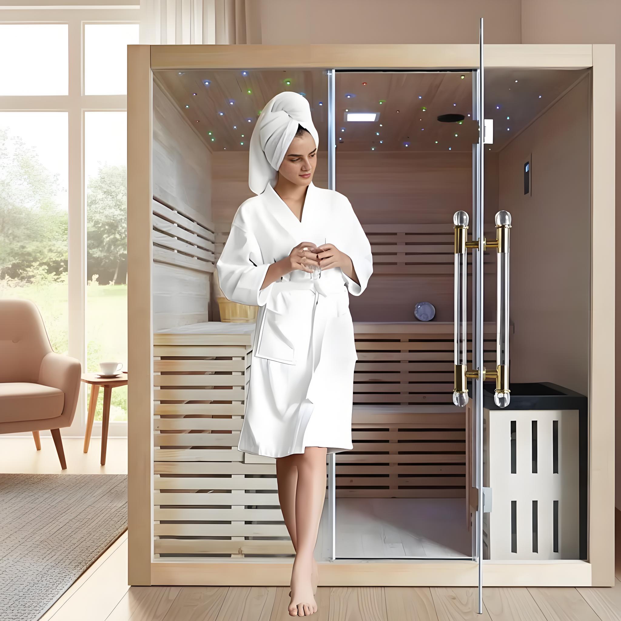 Backyard Cedar Sauna Barrel Ca - Spa Wellness Family ulasan dan harga